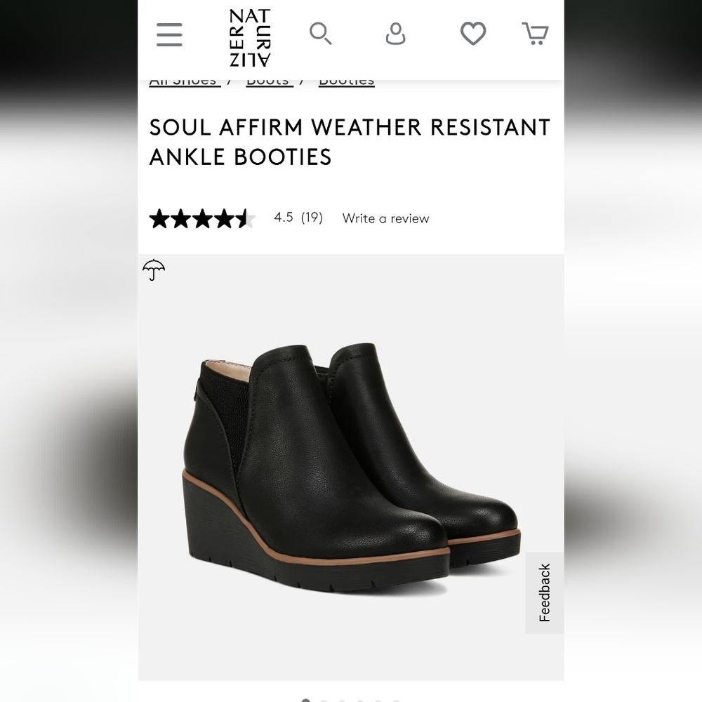 Naturalizer Black Ankle Booties - Picture 2 of 3